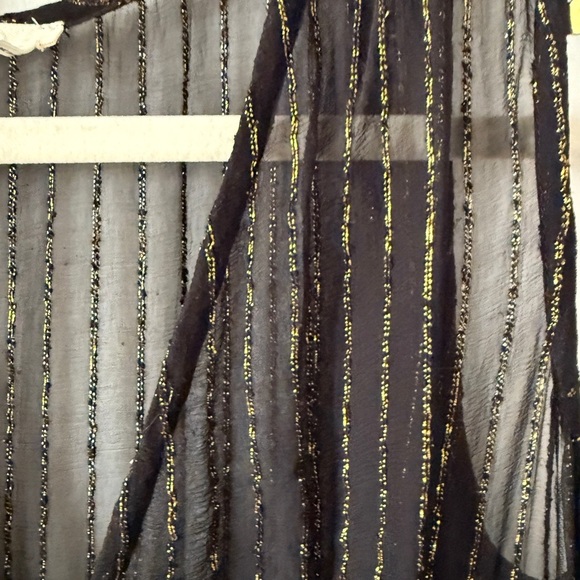 Black & Gold Metallic, Midi Dress by Floriat from Anthropologie. Size Small - Picture 12 of 16